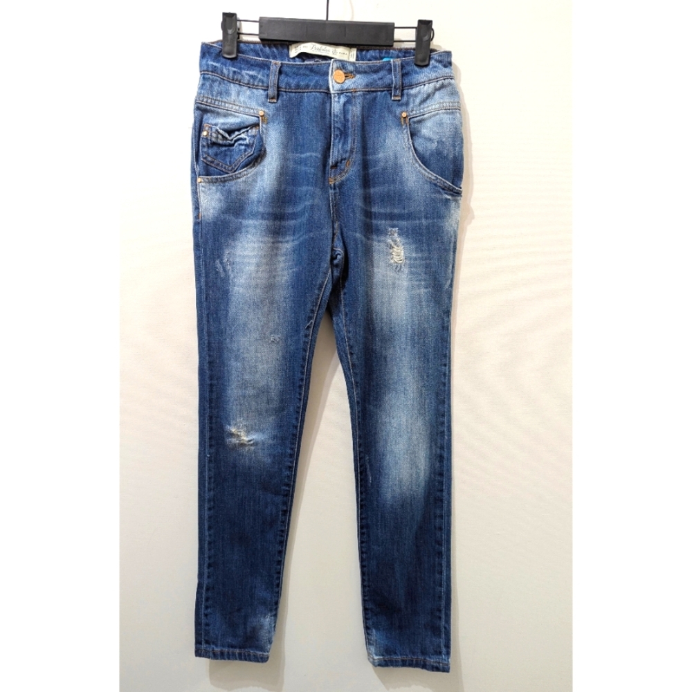 ZARA PREMIUM WASH COLLECTION Baggy Ankle Length Jeans Size 2